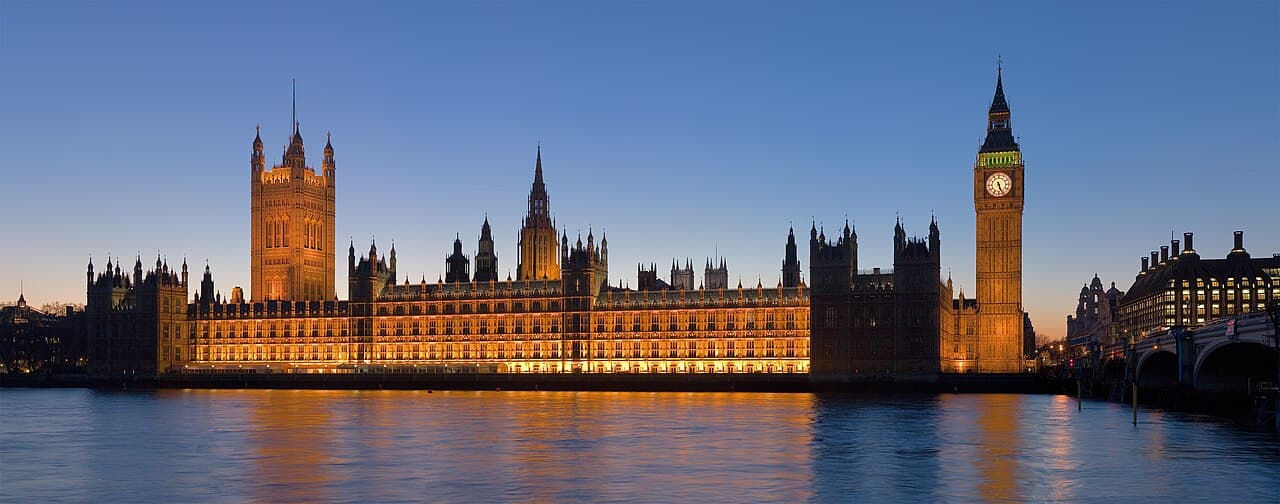 The Palace of Westminster and Big Ben across the Thames