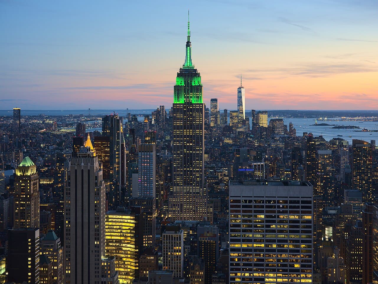 Manhattan and the Empire State Building from Rockefeller Center