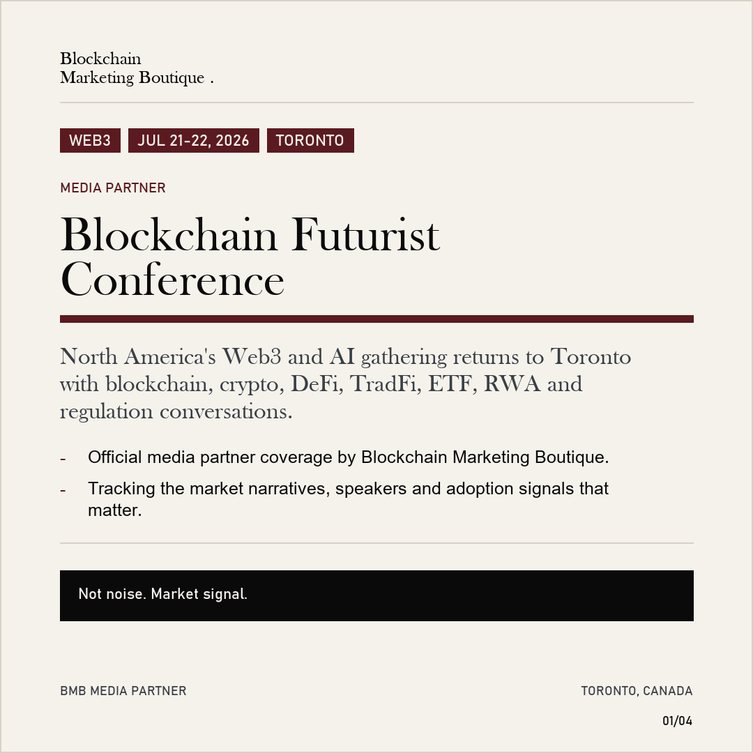 Blockchain Futurist Conference — BMB media partnership creative